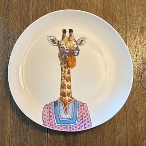 West Elm Rachel Kozlowski Dapper Animal Plates giraffe